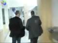 Billy Gillispie runs from WLEX18's Lexington Alan Cutler & WHAS11's Louisville Mark Hebert