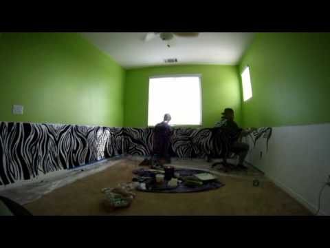 how to zebra paint a wall