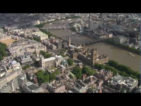 Aerial Shots - London panoramas, Buckingham Palace, Big Ben, Tower, White Hall, Trafalgar Square, National Gallery, Serpentice, Hyde Park, Canary Wharf, and more!