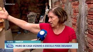 MURO DE CASA VIZINHO A ESCOLA PODE DESABAR