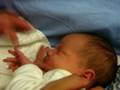 Emily Griffin 2 Days Old Learning to suck her thumb!