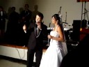 Cas�rio Hermom e Marcella - discurso na entrada da recep��o