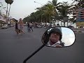 Me and Na on the motorbike. Jomtien Beach at sunset