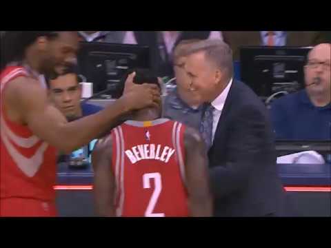 Patrick Beverley's epic chest bump to Mike D'Antoni