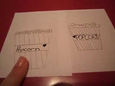 how to draw popcorn