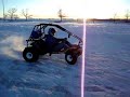 this is one of the test runs of my 1979 honda 250 odyssey powered by a Polaris 440cc twin cylinder 2-Stroke. It is turning about 48 horsepower.