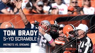 Tom Brady Makes Huge Third Down Scramble, Celebrates like Usain Bolt | Patriots vs. Browns | NFL by NFL