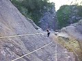 Primer rapel del Salto del Carp�n - Inicio del p�ndulo