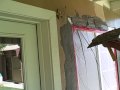 Dad finishing the stucco Dad finishing the stucco