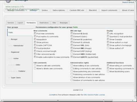 how to turn off jcomments