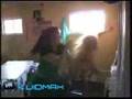 crazy and drunk naked girl attacks her sister