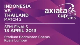 - Axiatacup 2013 รอบรองฯ ชายเดี่ยว ทนงศักดิ์ แสนสมบูรณ์สุข vs Tommy Sugiarto (อินโดนีเซีย)