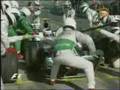 Formula-1. Barichello incident on pit-lane