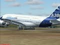 A380 landing in Larnaca