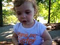 Josie plays with her Diego doll