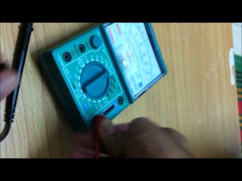 how to adjust zero ohms for analog multimeter