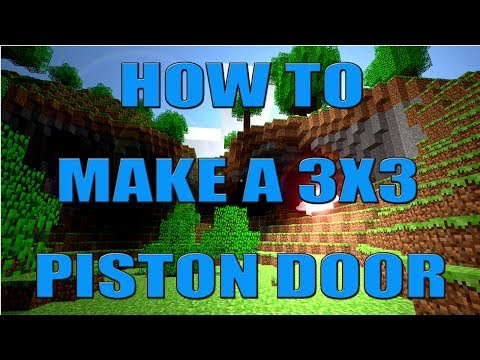 how to make a 3x3 piston door in minecraft