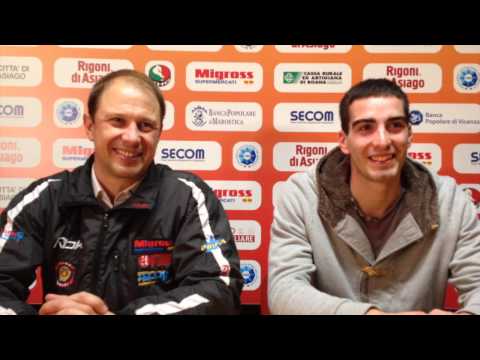 Asiago Hockey 1935 - Asiago-Renon (4-3) post-partita con John Parco e Lorenzo Casetti