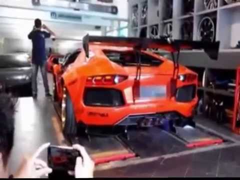 Lamborghini Aventador – sound test new Lamborghini Aventador replace exhaust