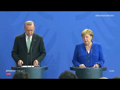 Pressekonferenz mit Recep Tayyip Erdogan und Angela Merkel am 28.09.18