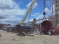 Descarregamento de peças do forno rotativo-Cimento sobal