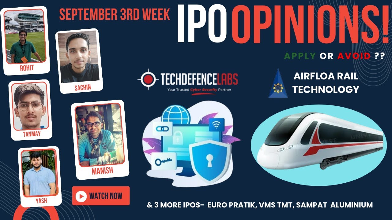 Airfloa, TechD, Euro Pratik & other September 3rd Week IPOs : Apply/Avoid? Primary Market Chatter