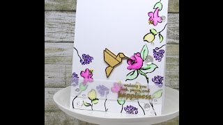 Altenew Spring Florals Watercolored Card