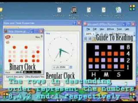 how to read binary clock