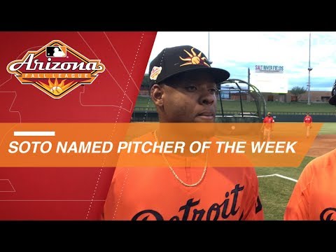 Video: Soto on being named Fall League Pitcher of the Week