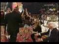 Triple H celebrates With Evolution&Randy orton segment