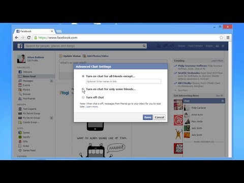 how to turn chat on facebook