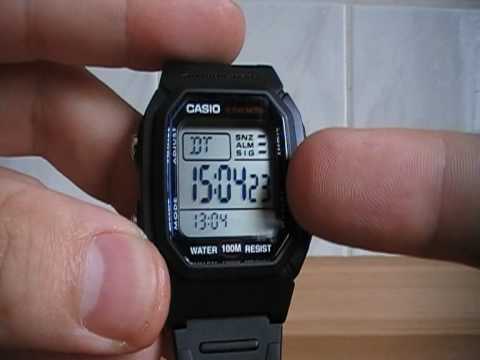 how to set casio w-96h