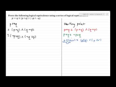 how to prove logical equivalence
