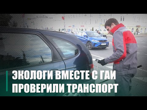 В Гомеле сотрудники ГАИ совместно с экологами измеряли выбросы и проверяли техническое состояние авто видео