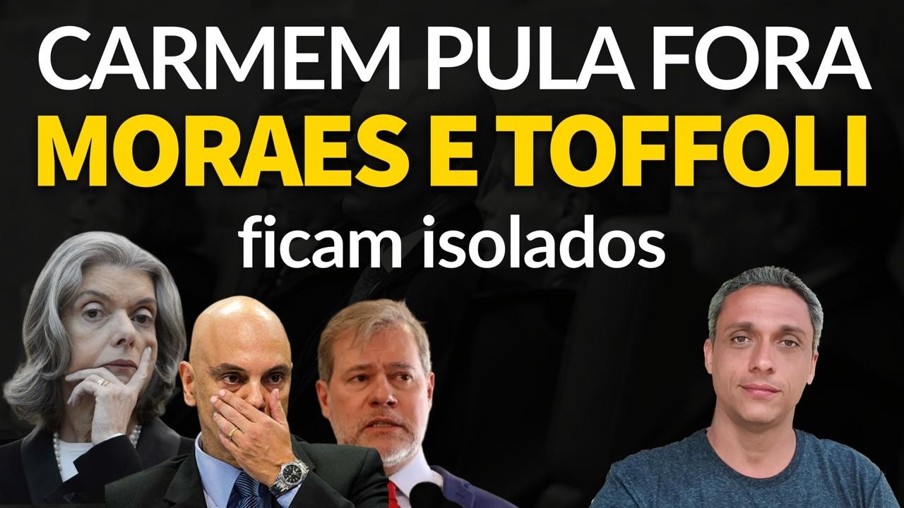 É OFICIAL! Carmém Lúcia pula fora do barco Moraes e Toffoli. Ela não aguenta mais