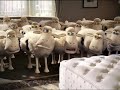 I think this is the new Serta Counting Sheep TV commercial! A delivery man brings a new mattress into a woman's bedroom. The Counting Sheep are there and she convinces them to join her on the bed. Watch to see the funny ending.