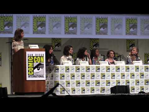 Who - Women Who Kick Ass panel from San Diego Comic Con 2014 featuring Katey Sagal, Sarah Paulson, Tatiana Maslany, Nicole Beharie, Maisie Williams, and Natalie Dormer.
