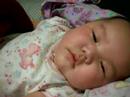 Baby penny falling asleep