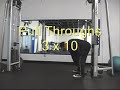 http://www.LeeHayward.com Dynamic Effort Squat Workout. This is a video clip of a workout I did on January 2, 2009. It&rsquo;s a West Side Barbell powerlifting style workout that consists of box squats done with approx. 50% of 1 rep max for 10 sets of 2 reps. Pull throughs with low pulley cable 3 sets of 10 reps. 1 leg squats or bench lunges for 4 sets of 10 reps. 1 arm dumbbell row for 4 sets of 6 reps. And barbell shrugs for 3 sets of 15 reps. Afterwards I finished up with some stretching for the muscles I just worked.
