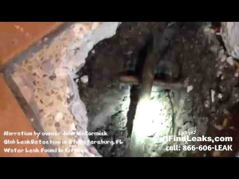 how to find leak under concrete slab