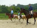 a hunt family returning from doing the pace course