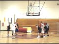 garrett steinger, the 2nd worst basketball player ever, throws up a horrendous airball from the foul line.