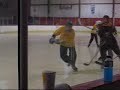 adult coed hockey face-off