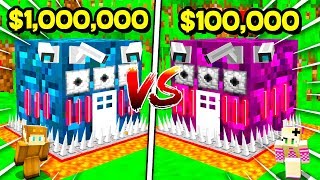 BOY vs GIRL $1,000,000 OP Minecraft SECRET BASE Challenge! (BROTHER vs SISTER) (NOOB vs PRO)