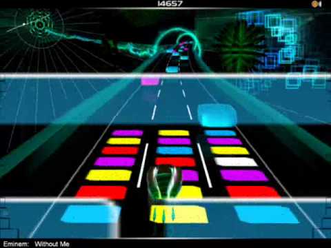 alvin vs. eminem - without me audiosurf dużo punktów