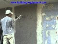 PLASTERING WITH PS 3000 DOUBLE PISTON PUMP AND SPRAYER. REVOCADORA, LANZADORA.