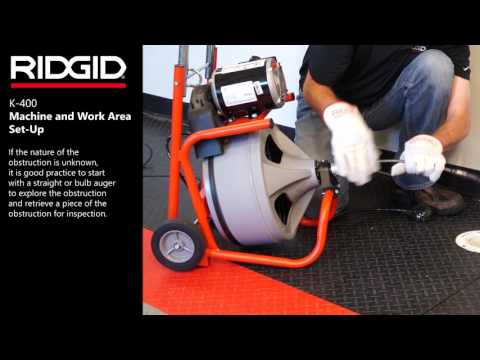 RIDGID K-400 Drum Machine – Machine and Work Area Set-Up
