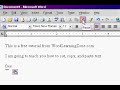 Microsoft Word: Cut, Copy, Paste