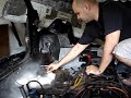 removing tar based sound deadening from floorboards