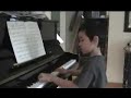 Benjamin practicing Burleske by Leopold Mozart